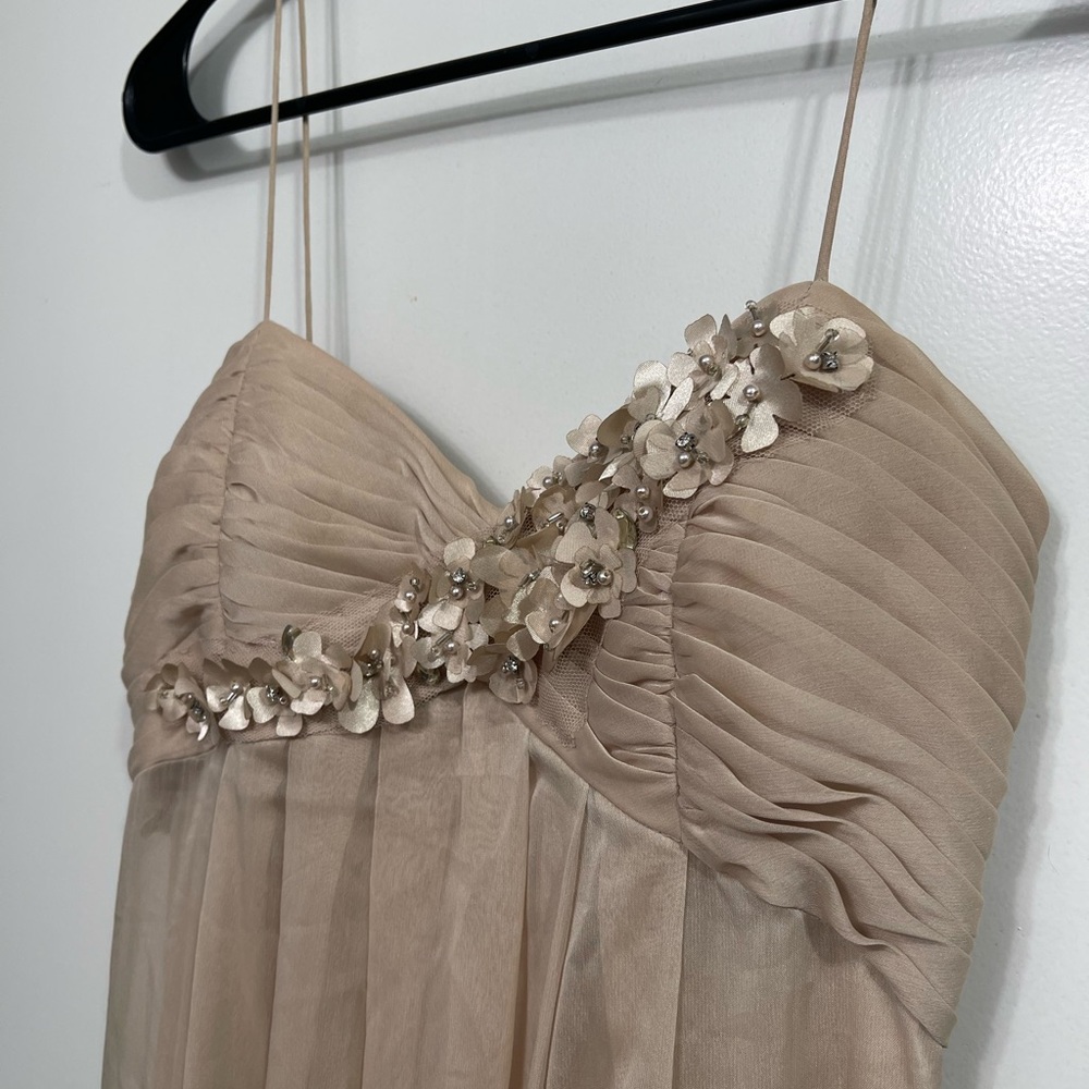 Adrianna Papell Cream Strapless Dress